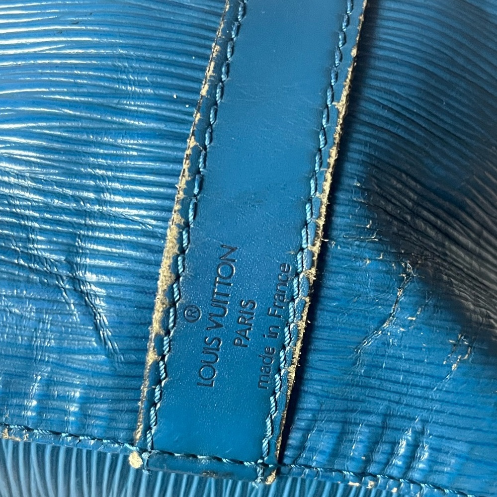Used Condition- Louis Vuitton Blue Hobo Bag - Picture 8 of 16